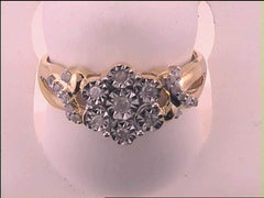 1/4CT-DIA FLOWER RING