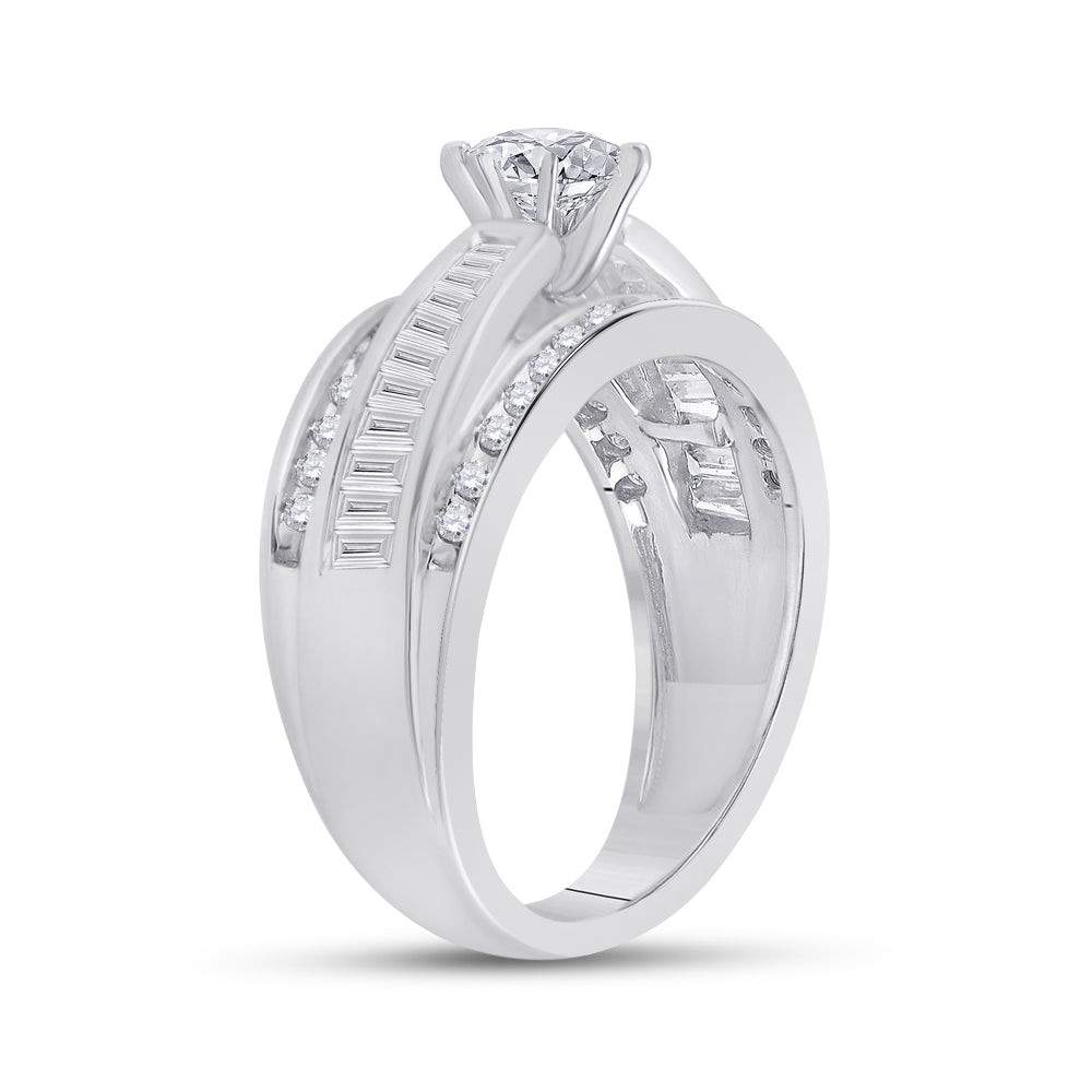14kt White Gold Womens Marquise Diamond Solitaire Bridal Wedding Engagement Ring 1.00 Cttw
