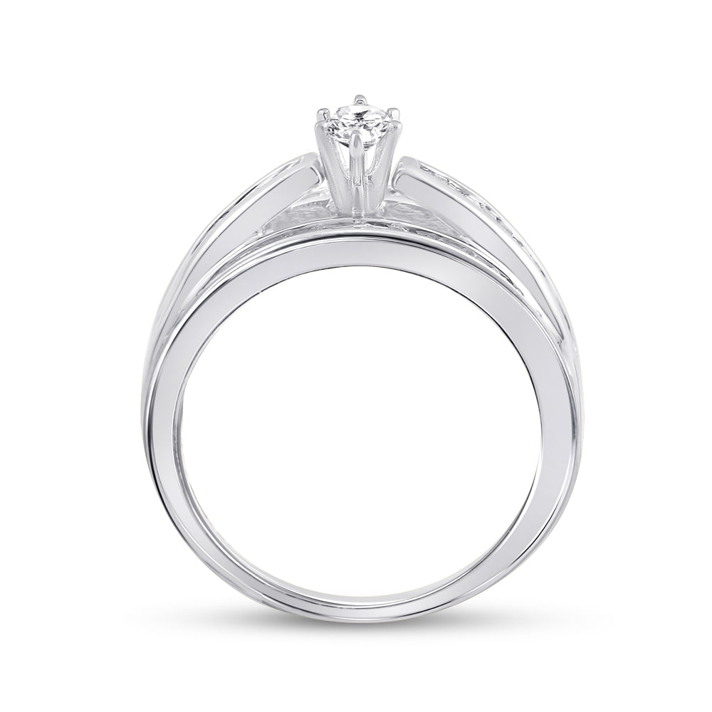 14kt White Gold Womens Marquise Diamond Solitaire Bridal Wedding Engagement Ring 1.00 Cttw