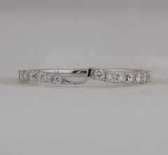 14kt White Gold Womens Round Diamond 2-stone Wedding Band 1/4 Cttw (Certified)