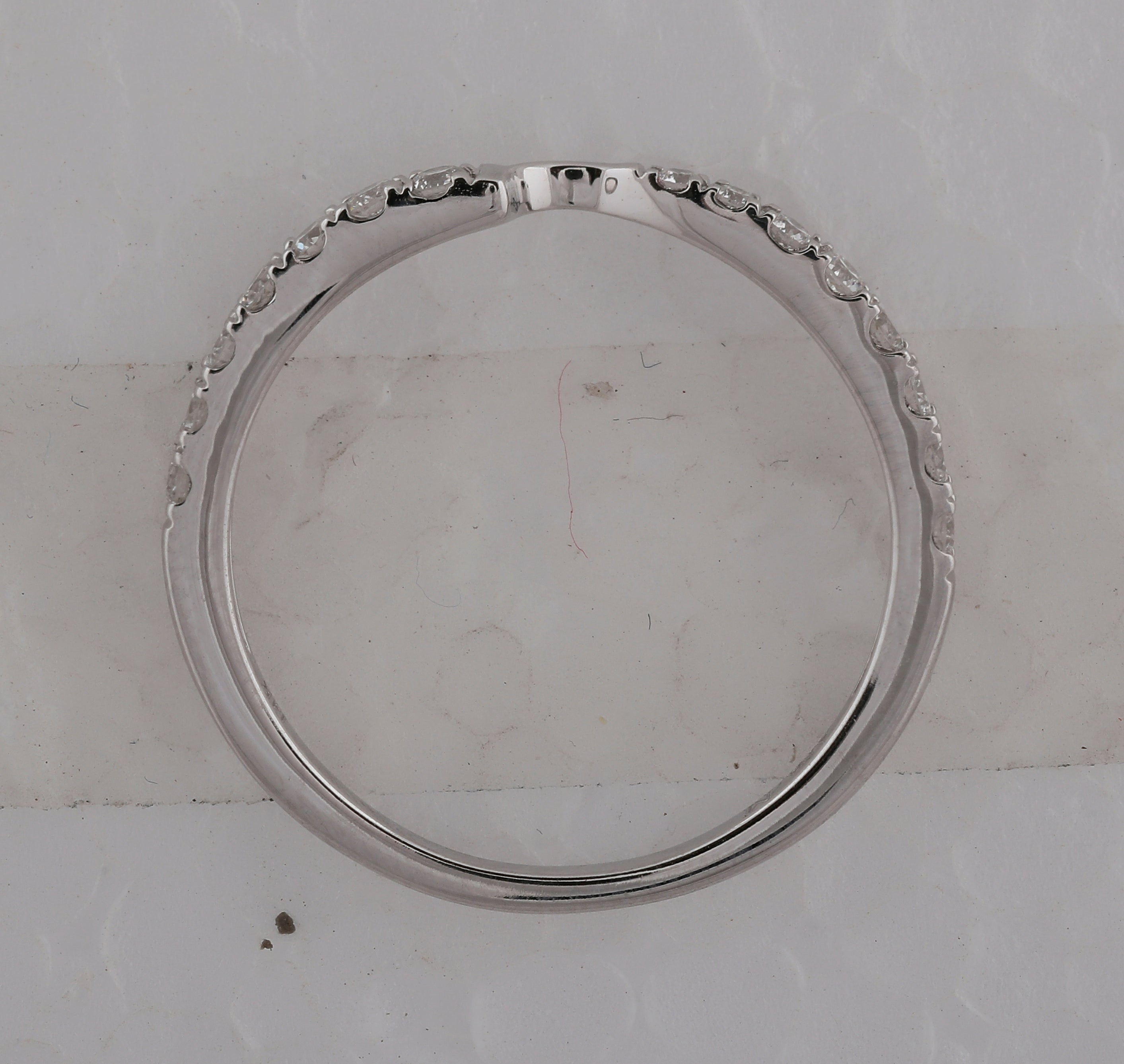 14kt White Gold Womens Round Diamond 2-stone Wedding Band 1/4 Cttw (Certified)