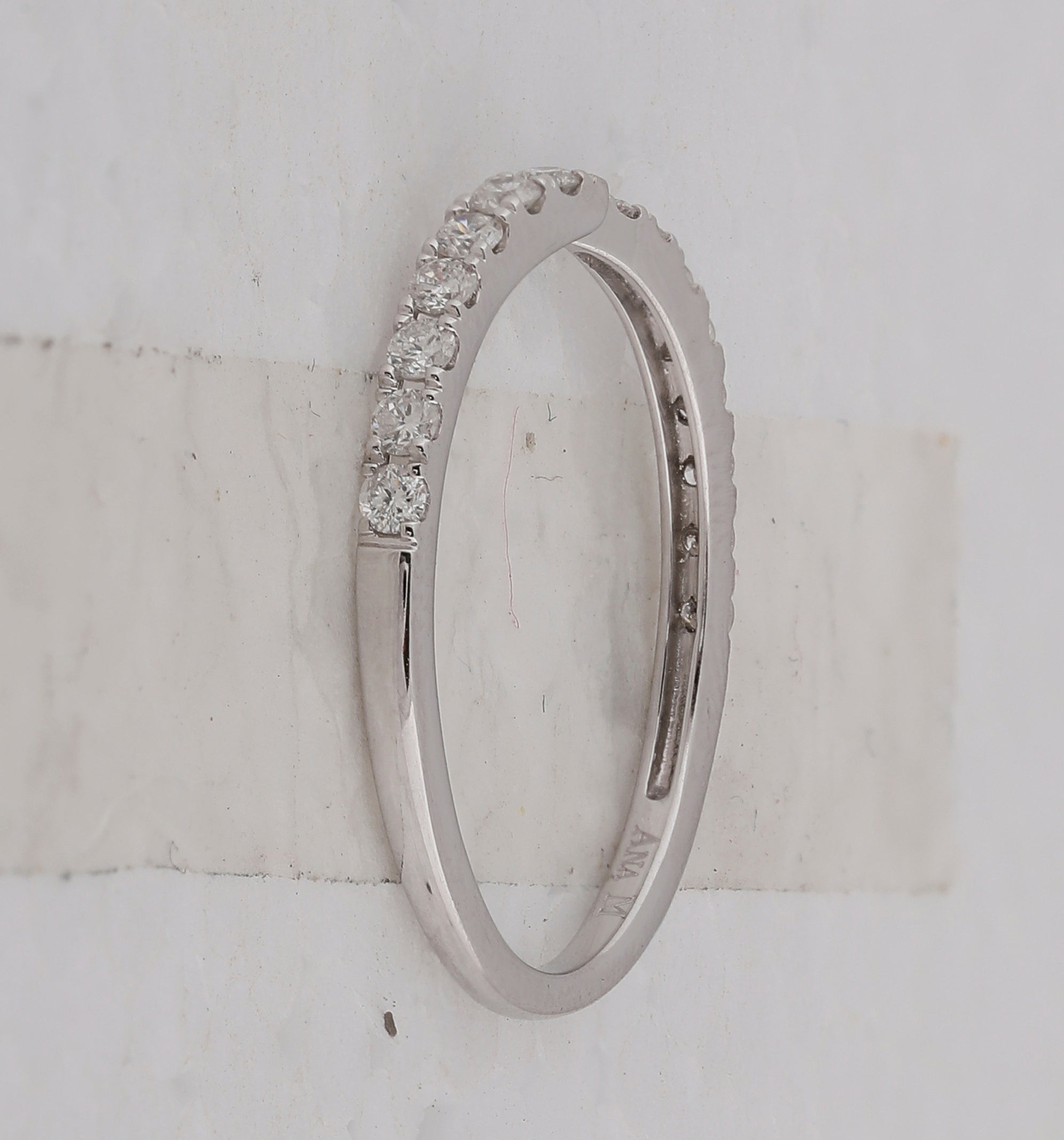 14kt White Gold Womens Round Diamond 2-stone Wedding Band 1/4 Cttw (Certified)