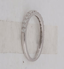 14kt White Gold Womens Round Diamond 2-stone Wedding Band 1/4 Cttw (Certified)