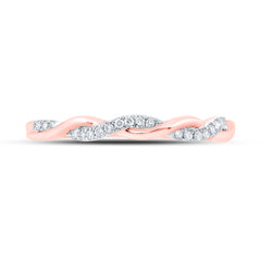 10K Rose Gold 1/12 Ct-Natural Diamond Band 1.02 Gram