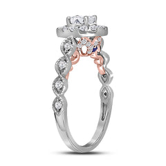 14kt Two-tone Gold Womens Oval Diamond Solitaire Bridal Wedding Engagement Ring 3/4 Cttw (Certified)
