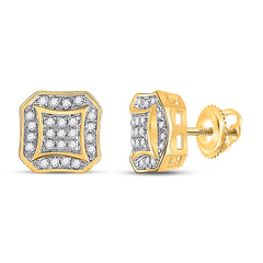 1/6 CTW-DIA P1 HIPHOP OCTAGON EARRING