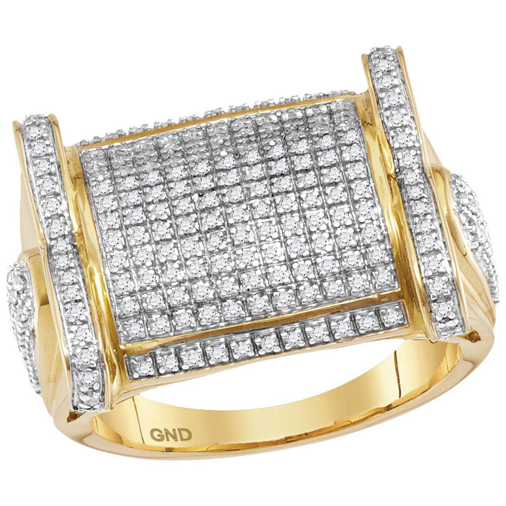 3/4CT-DIA MICRO-PAVE MENS RING