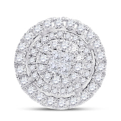 14K Yellow Gold Womens Princess Diamond Fashion Halo Cluster Pendant 1/2 CTW 1.96 Gram