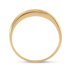 14kt Yellow Gold Mens Round Channel-set Diamond Wedding Anniversary Band Ring 1/4 Cttw