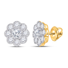 2 CTW-DIA ANA M FLOWER EARRING