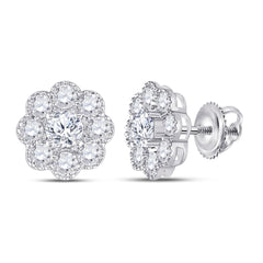 2 CTW-DIA ANA M FLOWER EARRING