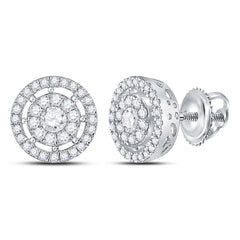1CTW-DIA ROUND EARRING