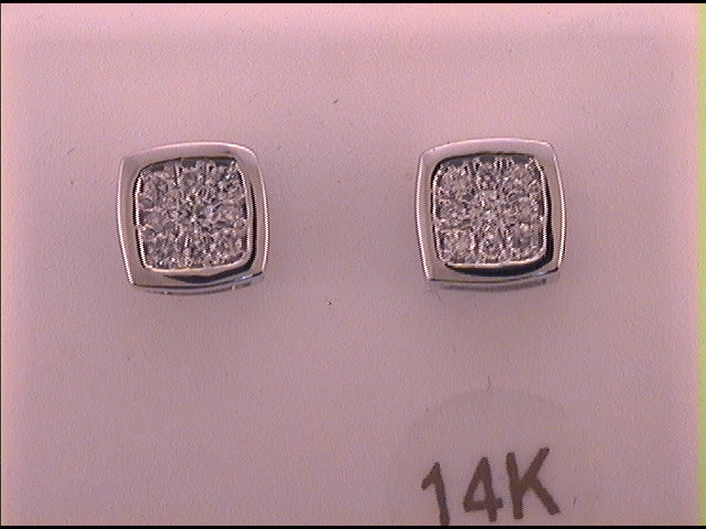1/3CTW-DIA CN MENS SQUARE EARRING