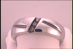 1/6CTW-DIA MICRO-PAVE MENS BROWN BAND