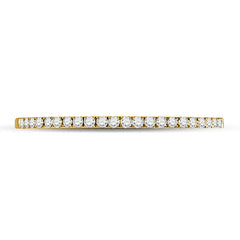 10K Yellow Gold Womens Round Natural Diamond Timeless Stackable Band Ring 1/8 CTW 0.65 Gram