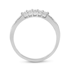 14kt White Gold Womens Princess Diamond Bridal Wedding Engagement Ring Band Set 1.00 Cttw