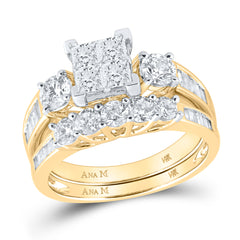 2 CT-DIA S=2*1/4 INVISIBLE BRIDAL SET