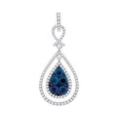 3/4CTW-DIA 1 1/4CT-SAPP PENDANT