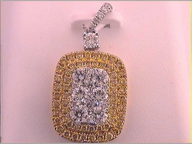 1 1/2CTW-DIA GIFT YELLOW DIAMOND PENDANT