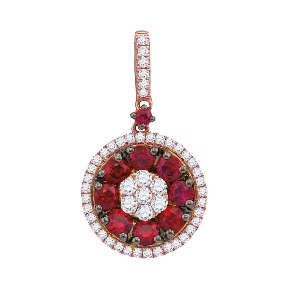 3/8CTW-DIA 1 CT-RUBY PENDANT