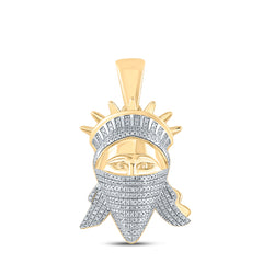 5/8CTW-DIA CN LIBERTY MOB MENS CHARM