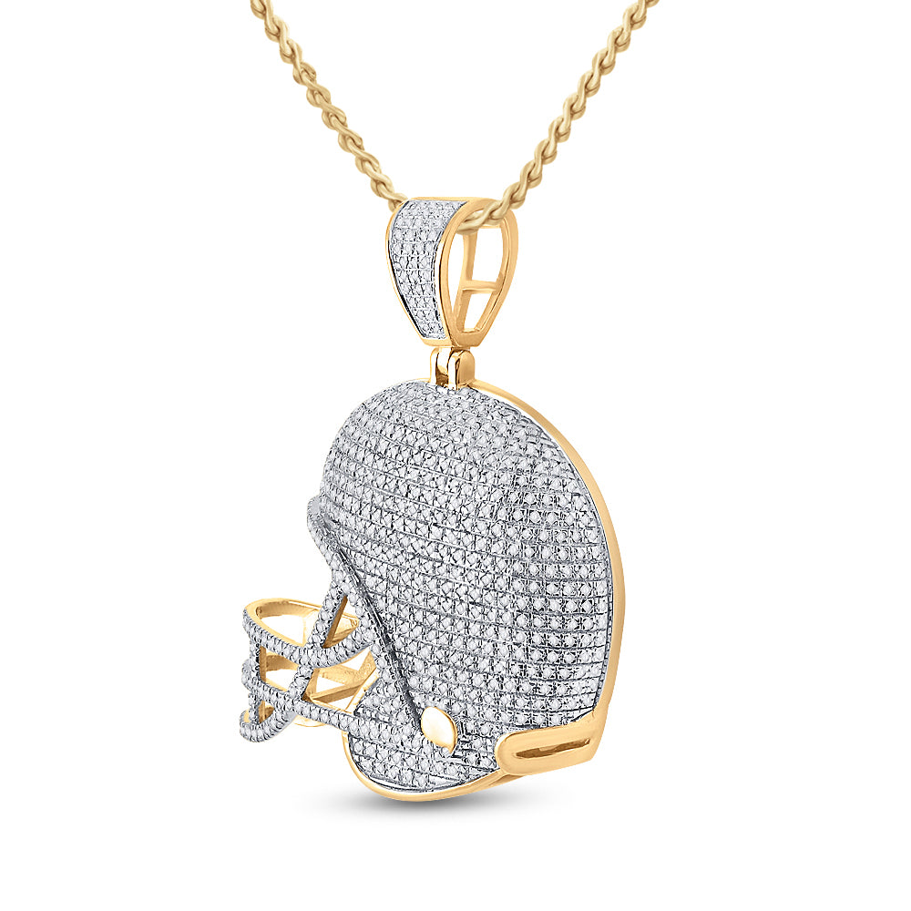 3/4CTW-DIA CN HELMET MENS CHARM