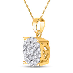 10K Yellow Gold 1/2 CTW-Natural Diamondcindy Pendent 1.09 Gram