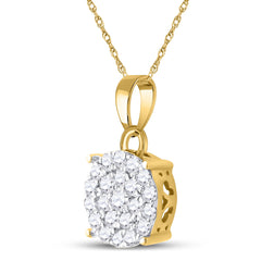 10K Yellow Gold 3/4 CTW-Natural Diamondcindy Pendent 1.77 Gram