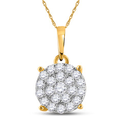 10K Yellow Gold 1 1/2 CTW-Natural Diamondcindy Pendent 3.9 Gram
