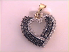 3/8CTW-DIA P1P2 NATURAL BROWN HEART PENDANT