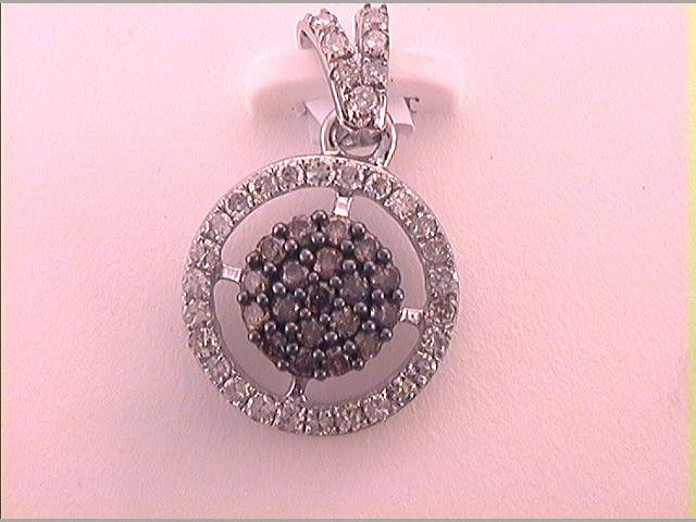 1/2CTW-DIA FASHION BROWN PENDANT