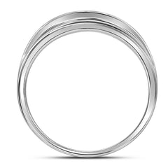 10K White Gold Mens Round Natural Diamond Wedding Channel-Set Band Ring 1.00 CTW 4.69 Gram