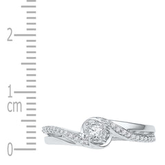 10K White Gold Womens Round Natural Diamond Solitaire Bridal Wedding Engagement Ring 1/8 CTW 2.46 Gram