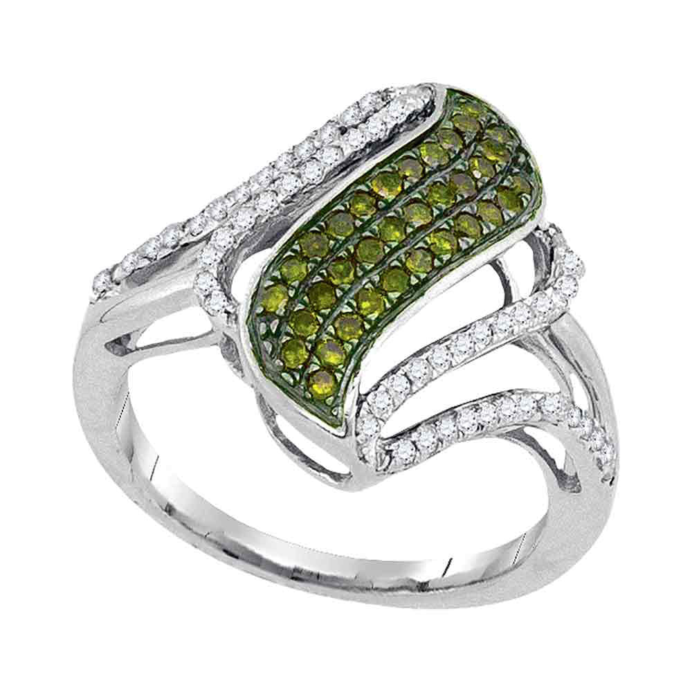 1/2CTW-DIA GREEN RING