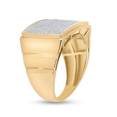 1/2CT-DIA MICRO-PAVE MENS RING
