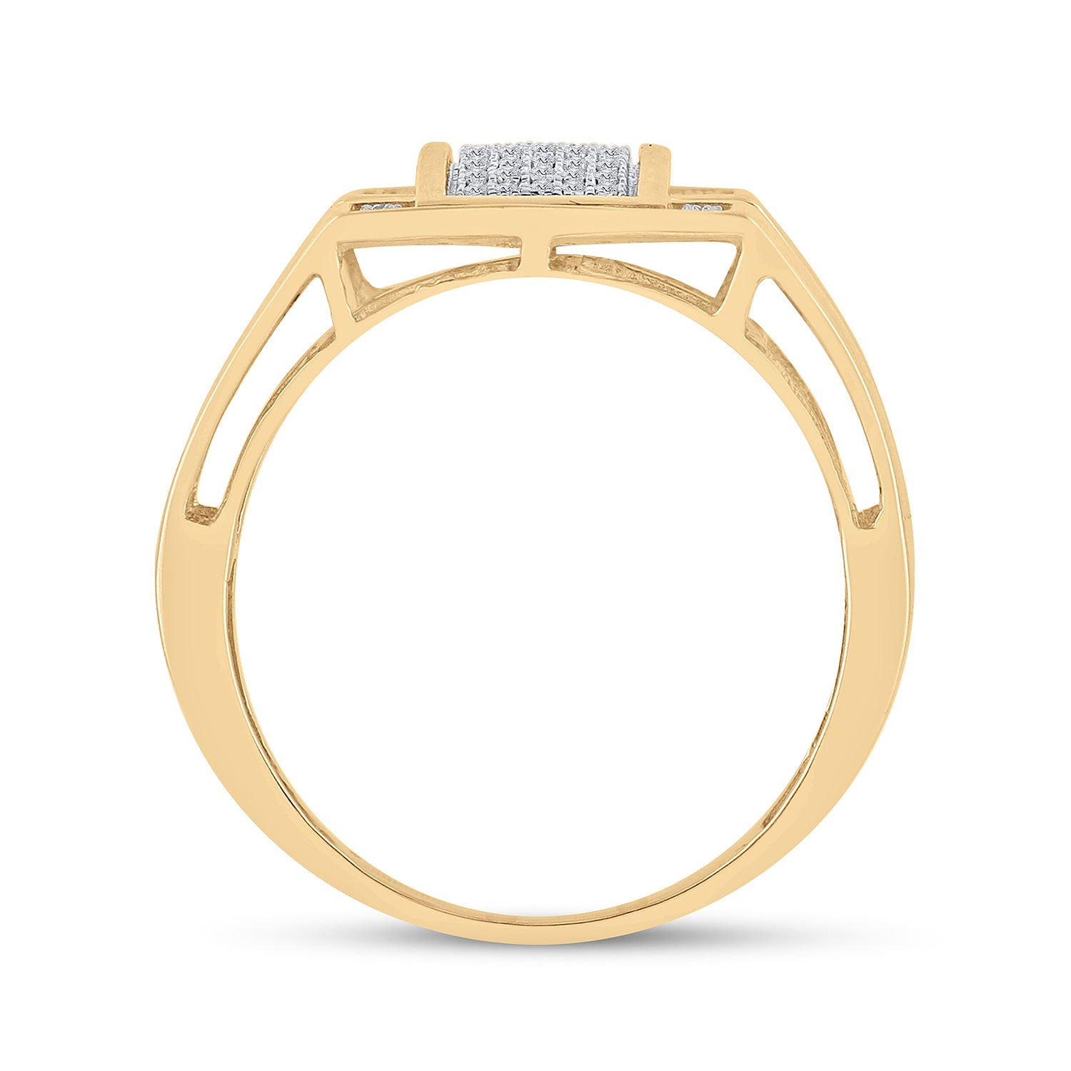 1/4CT-DIA MICRO-PAVE MENS RING