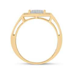1/4CT-DIA MICRO-PAVE MENS RING
