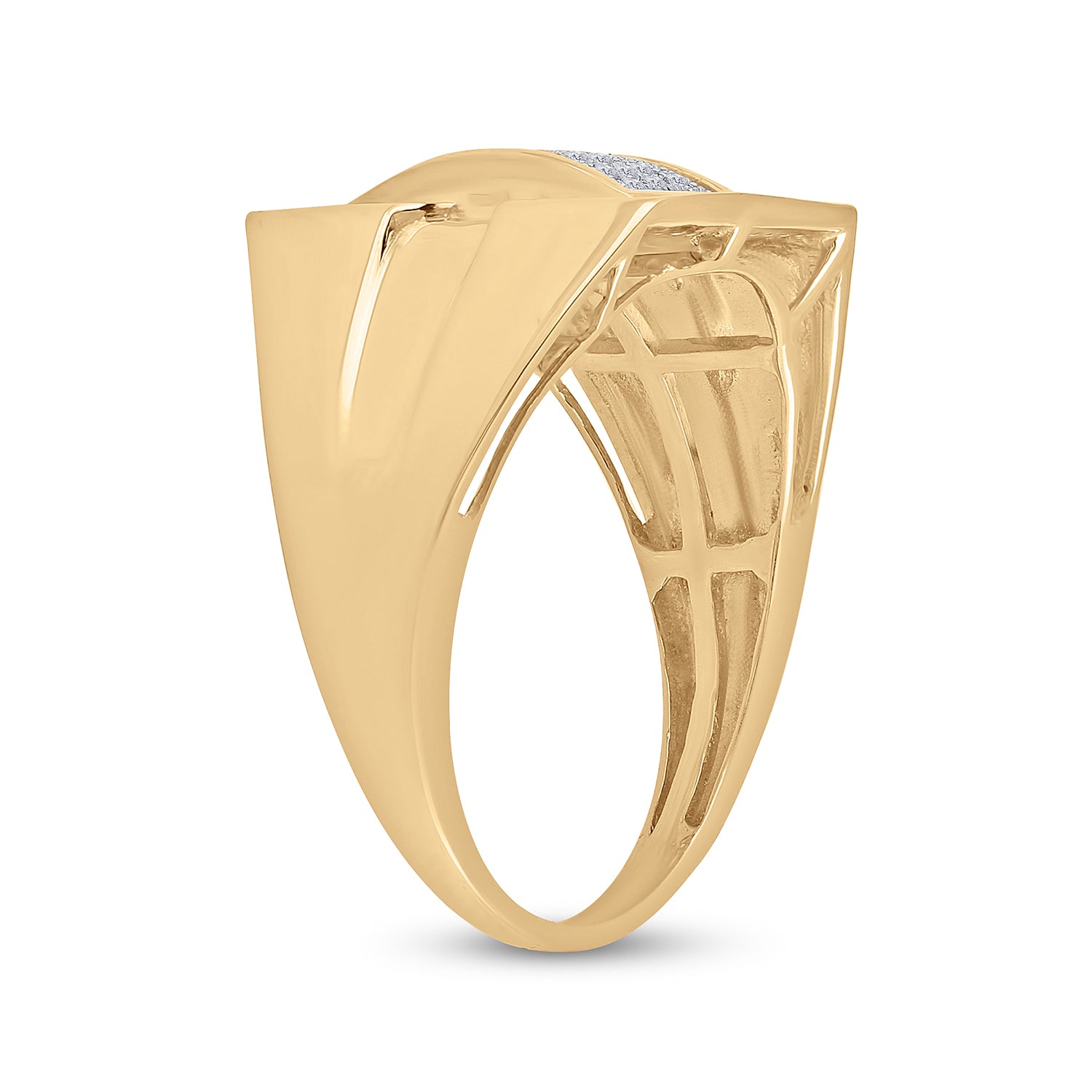 1/4CT-DIA MICRO-PAVE MENS RING