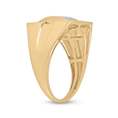 1/4CT-DIA MICRO-PAVE MENS RING