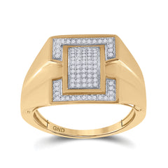 1/4CT-DIA MICRO-PAVE MENS RING
