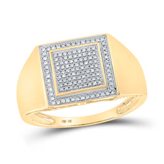 1/4CT-DIA MICRO-PAVE MENS RING