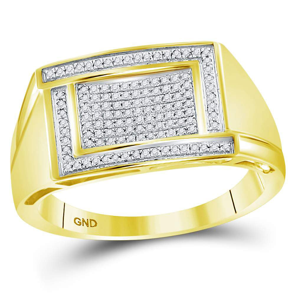 1/4CT-DIA MICRO-PAVE MENS RING