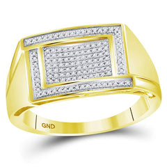 1/4CT-DIA MICRO-PAVE MENS RING