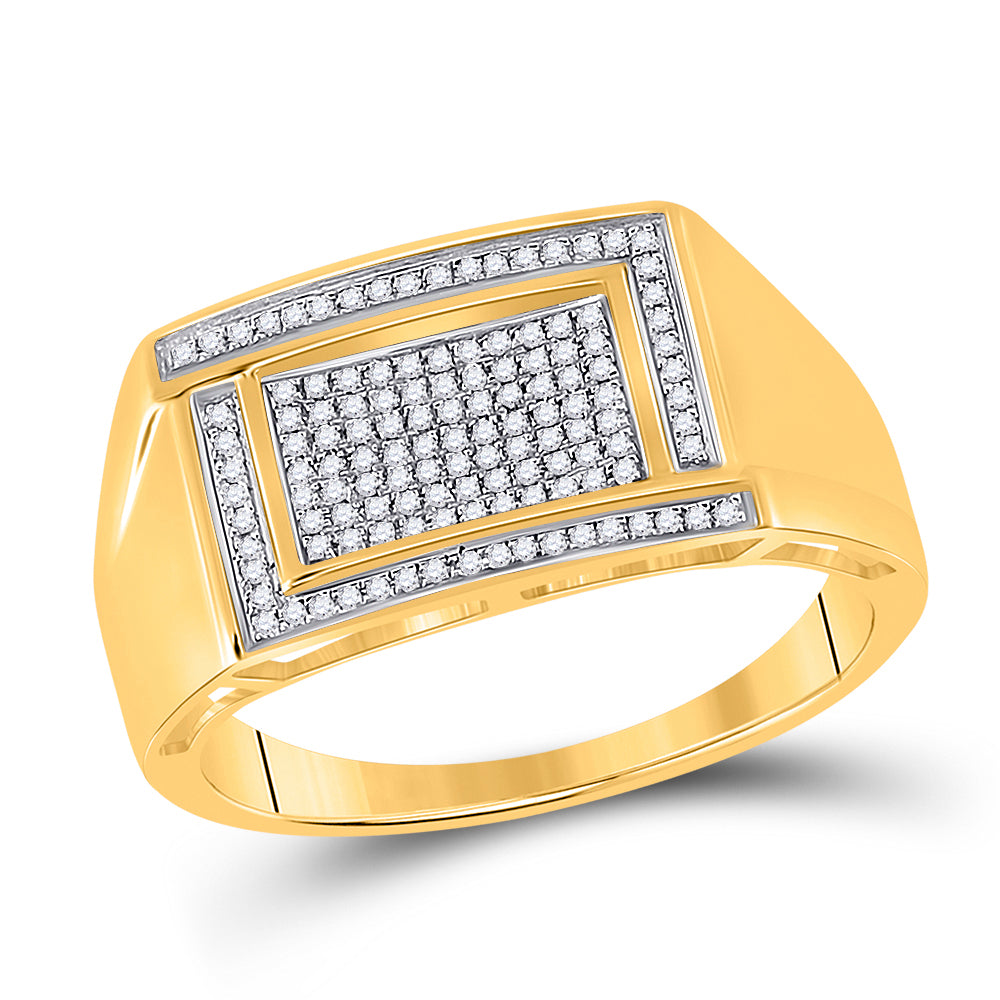 1/4CT-DIA MICRO-PAVE MENS RING