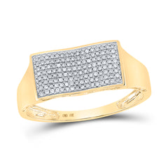 1/4CT-DIA MICRO-PAVE MENS RING