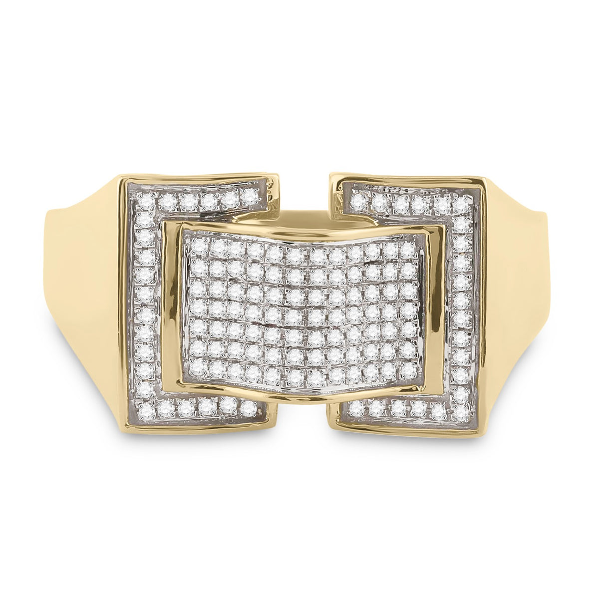 1/4CT-DIA MICRO-PAVE MENS RING