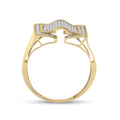 1/4CT-DIA MICRO-PAVE MENS RING