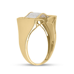 1/4CT-DIA MICRO-PAVE MENS RING