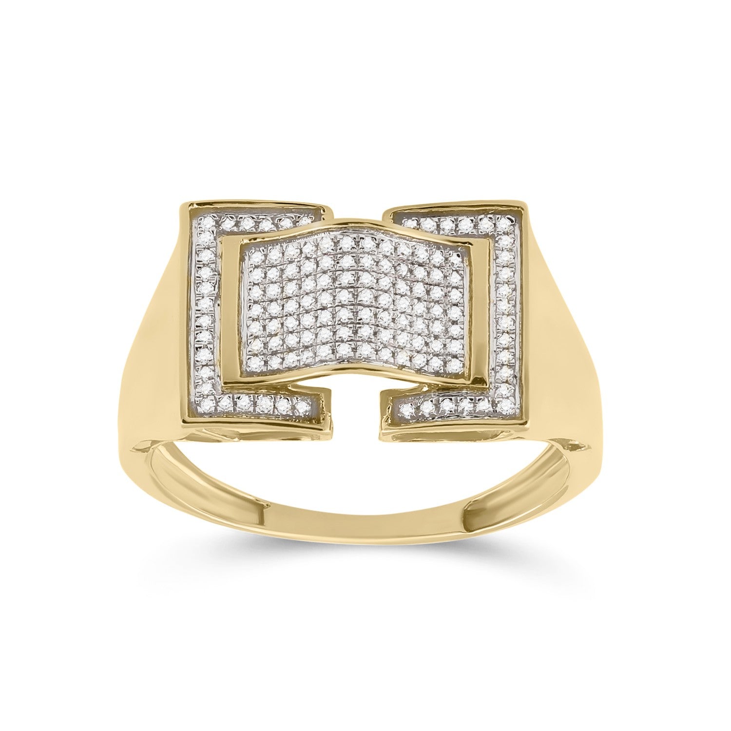 1/4CT-DIA MICRO-PAVE MENS RING