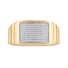 1/4CT-DIA MICRO-PAVE MENS RING